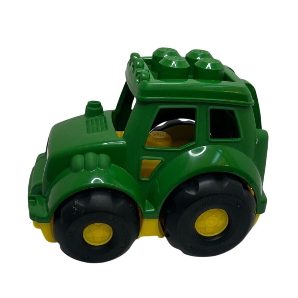Mega Blocks John Deere Toy Tractor 9x6” Green Yellow